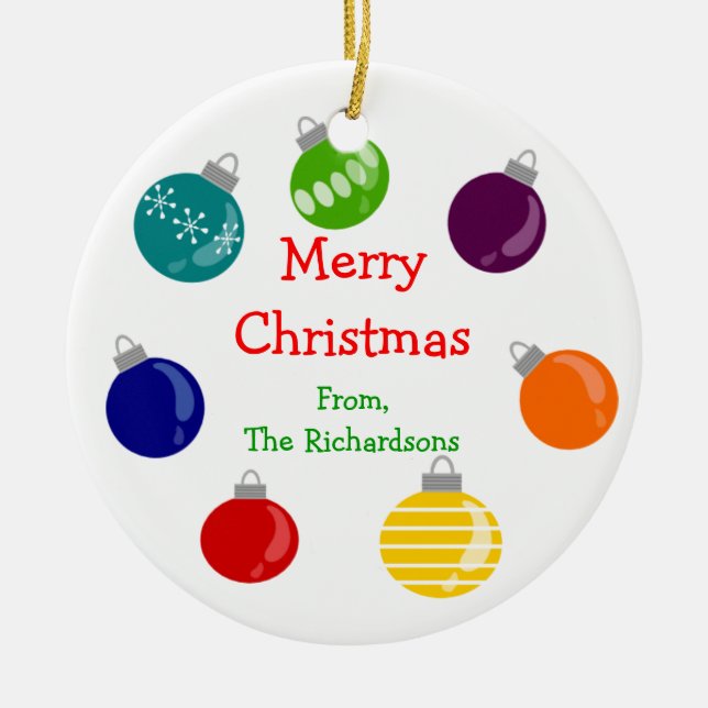 Christmas Ball Personalized Chrstmas Tree Ornament (Front)