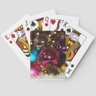 Christmas ball playing cards