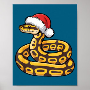 Christmas Ball Python Ugly Xmas Sweater Snake Love Poster