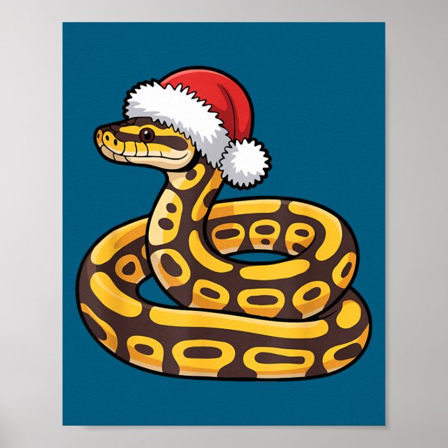 Christmas Ball Python Ugly Xmas Sweater Snake Love Poster (Front)