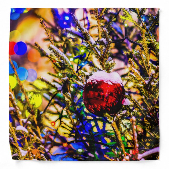 Christmas Ball Red Bandana (Front)