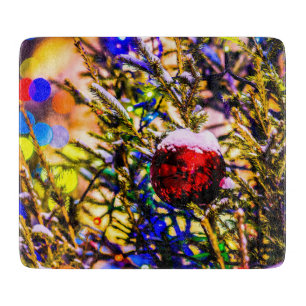 Christmas Ball Red Cutting Board