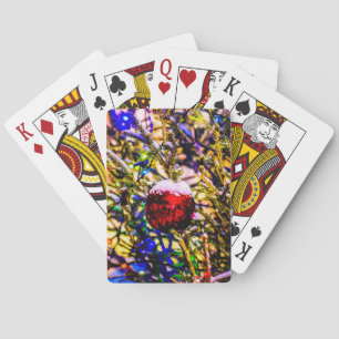 Christmas Ball Red Poker Cards