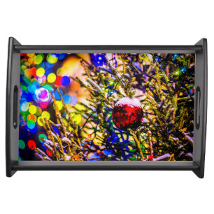 Christmas Ball Red Serving Tray