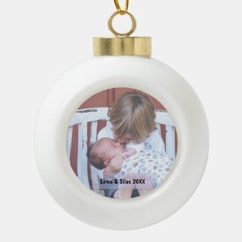 Christmas Ball With Photograph Ceramic Ball Christmas Ornament by 4aapjes at Zazzle