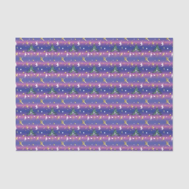Christmas Ballerina - Ballet Dancer Tissue Paper (Front)