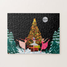 Christmas Ballerinas In Snow