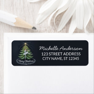 Christmas ballet Ballerina dancer Return Address Label