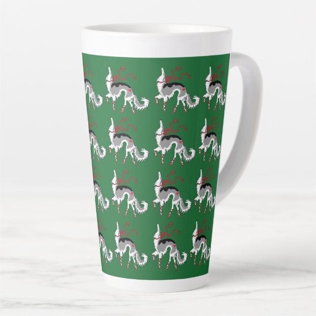 Christmas Ballet Borzoi Mug (Right Angle)