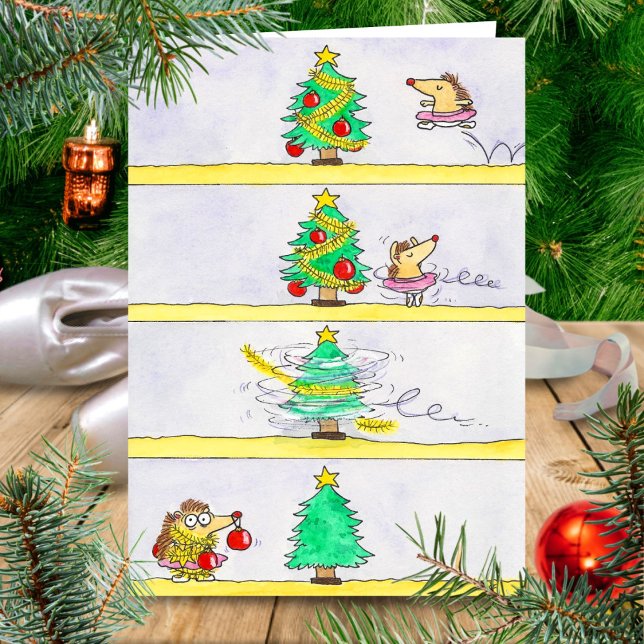 Christmas Ballet Comic greeting  Card (Creator Uploaded)
