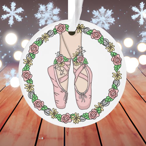 Christmas Ballet Slippers Personalized  Ornament