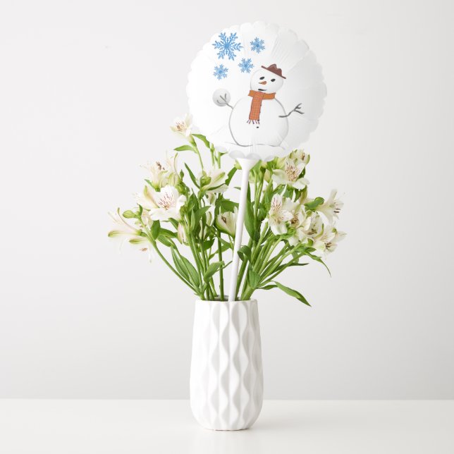 Christmas Balloons, Snowman Balloon (Vase)