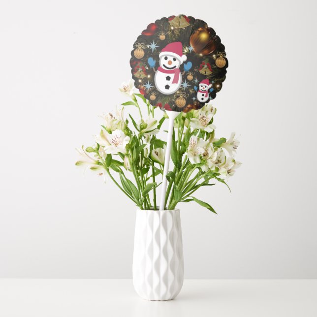 Christmas Balloons, Snowman Balloon (Vase)