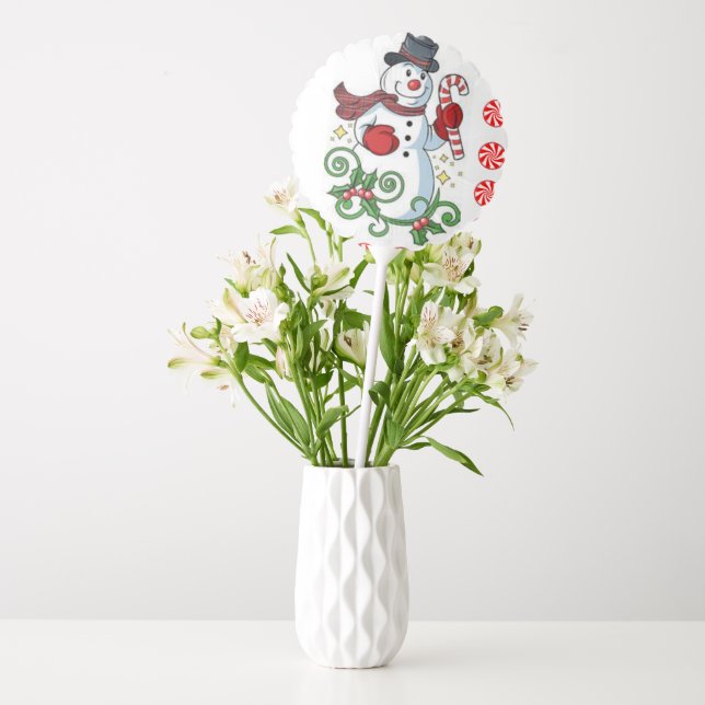 Christmas Balloons, Snowman Balloon (Vase)