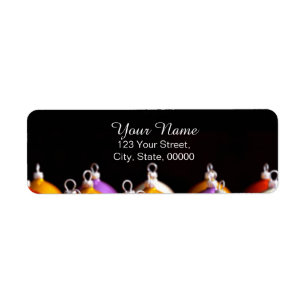 Christmas' Balls 3D Art Return Address Labels