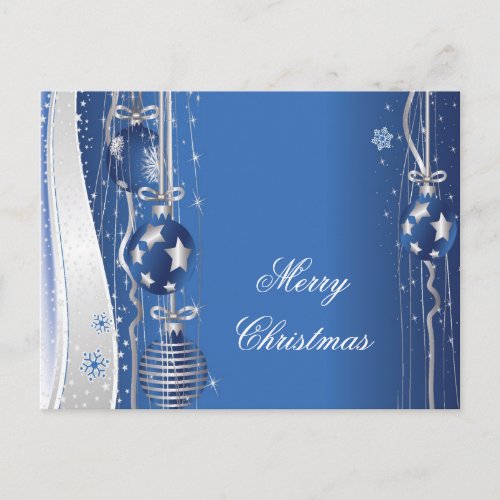 Christmas Balls And Ribbons Postcard