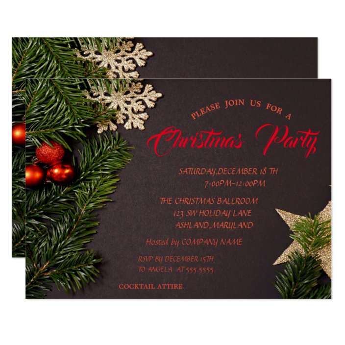 christmas ball invitation