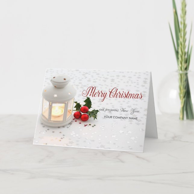 Christmas Balls Candle Company Greeting Holiday Card (Front)