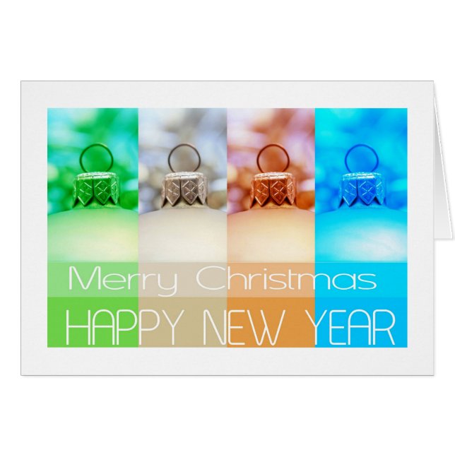Christmas balls cards (Front Horizontal)