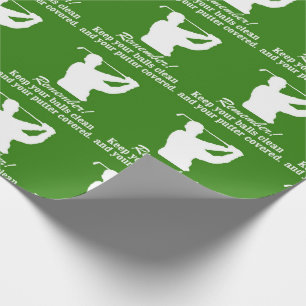 Christmas BALLS CLEAN GOLFING xmas humor Wrapping Paper