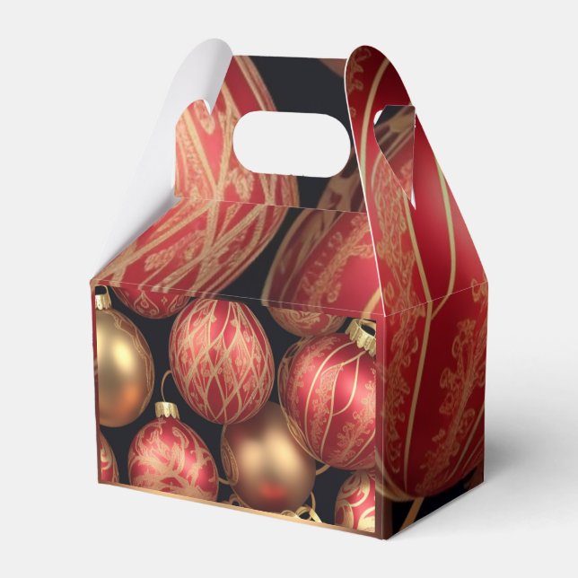 Christmas Balls Favor Box (Front Side)