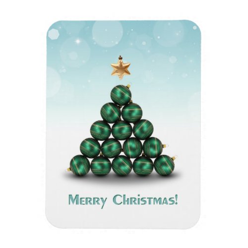 Christmas Balls in Tree Shape Magnet