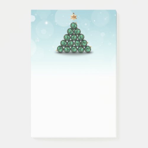 Christmas Balls in Tree Shape Post_it Notes