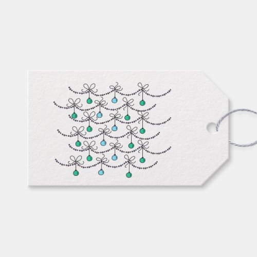 Christmas Balls Light String Pattern To From Gift Tags