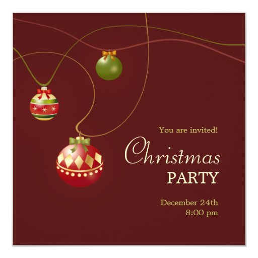 Christmas Ball Invitations 3