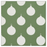Christmas Balls Patterned Green Fabric