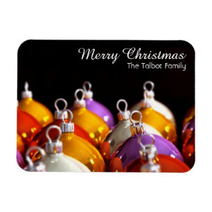 Christmas' Balls Personalized Christmas Magnet