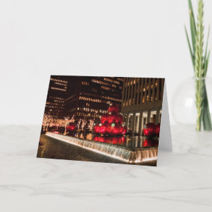 Christmas Balls Rockefeller Center Holiday Card