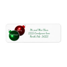 Christmas Balls Shiny Red & Green