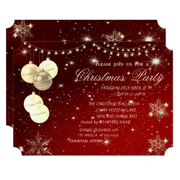 christmas ball invitation