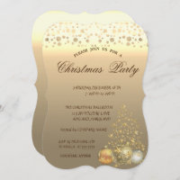 Christmas Balls,Tree Corporate Christmas Party Invitation