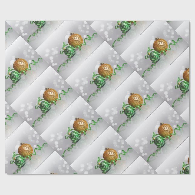 Christmas Balls Wrapping Paper (Flat)