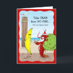 Christmas Banana and Santa Claws Lobster Funny Holiday Card<br><div class="desc">Ready to send a case of the giggles to your friends and family with funny Christmas cards this holiday season? If you're as silly as a banana with a great sense of humor, here's a unique, hillarious design that will surely be a delight! The original illustration by Raphaela Wilson depicts...</div>