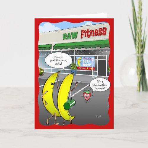 Christmas Banana Funny Holiday Card