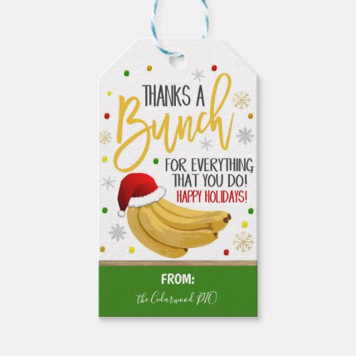Christmas Banana Gift Tag