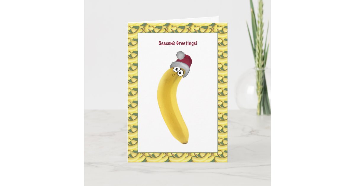 Christmas Banana! Holiday Card Zazzle