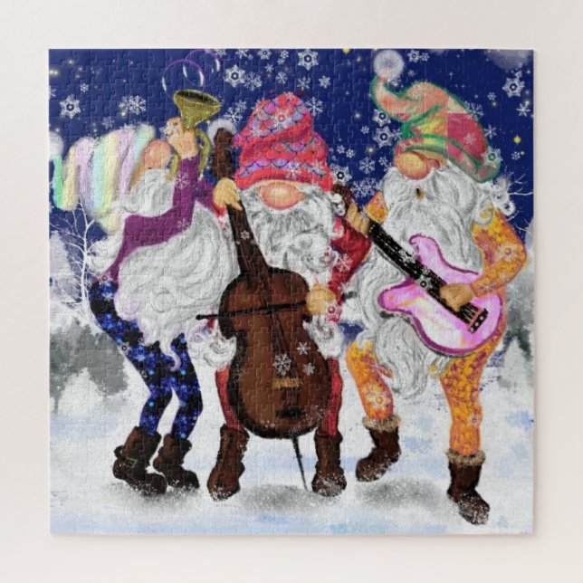 Christmas Band - Happy Song - Party Fun Jigsaw Puzzle (Vertical)