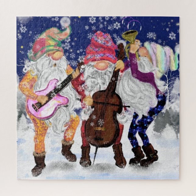 Christmas Band - Happy Song - Party Jigsaw Puzzle (Vertical)