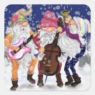 Christmas Band - Happy Song Square Sticker