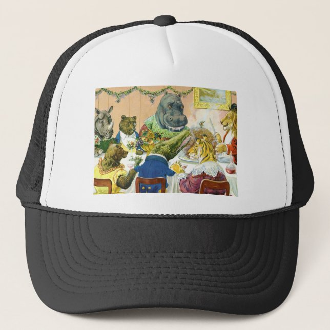 Christmas Banquet in Animal Land Trucker Hat (Front)