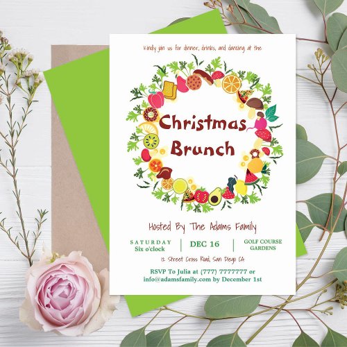 Christmas Barbeque Brunch Invitation