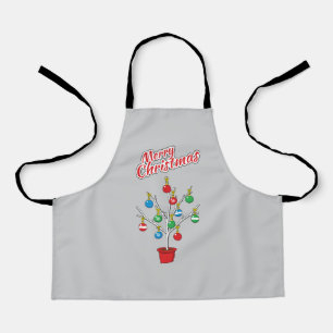 Christmas Bare Branch Tree - Merry Christmas Apron
