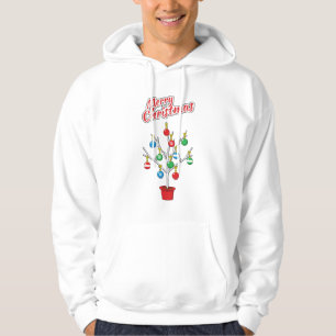 Christmas Bare Branch Tree - Merry Christmas Hoodie