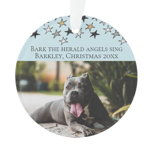 Christmas Bark The Herald Angels Sing Dog Ornament