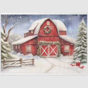 Christmas Barn 5 Decoupage Paper