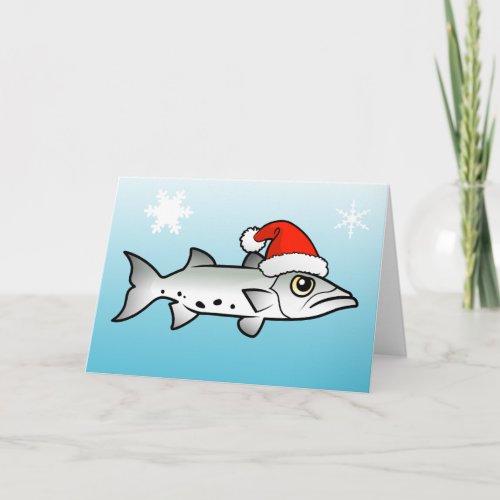 Christmas Barracuda Santa Holiday Card